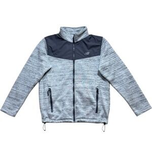 New Balance Men's Fleece Jacket Full Zip Gray‎ Heather Size M Athletic